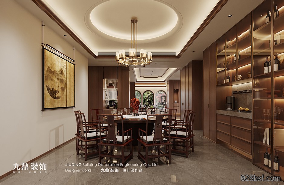 富春江畔别墅600m²新中式装修案例效果图 富春江畔别墅600m²新中式装修案例效果图